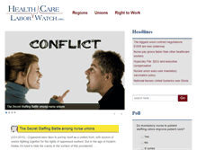 Tablet Screenshot of healthcarelaborwatch.org